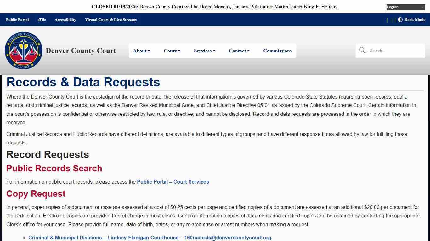 Data - Denver County Court
