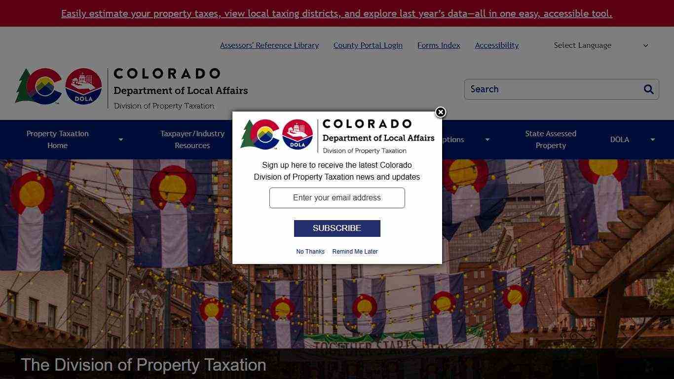 Home | Colorado Department of Local Affairs Division of Property Taxation